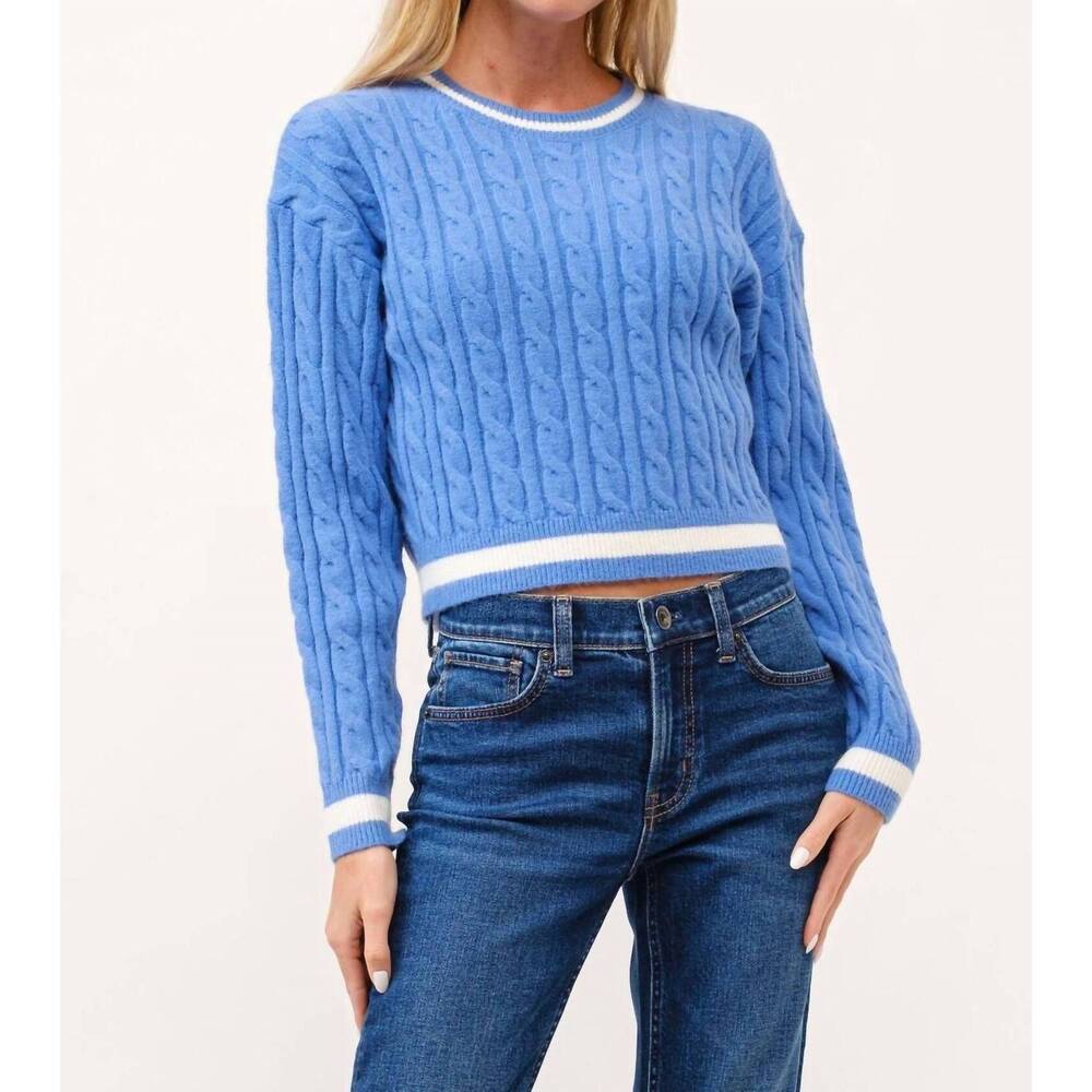 NEW CIELO houston cropped sweater in blue
